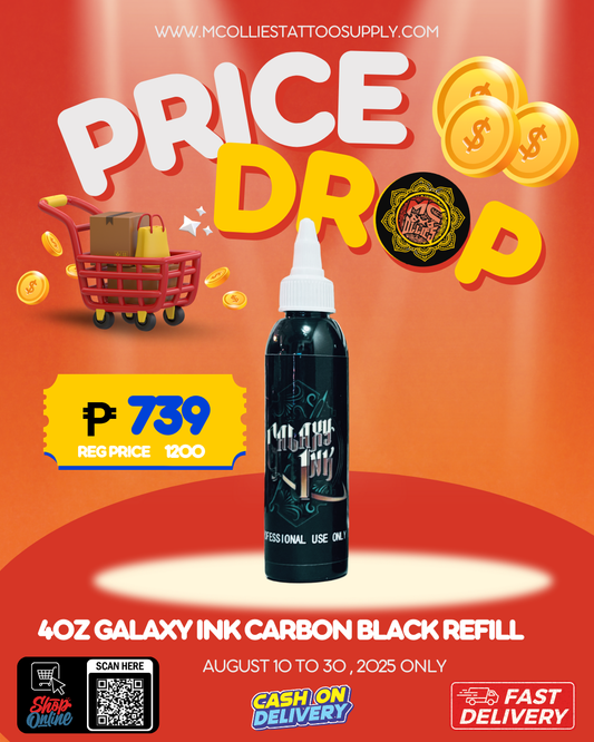 PRICE DROP GALAXY INK CARBON BLACK 4oz REFILL