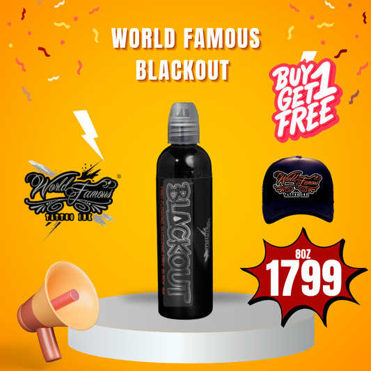World Famous Tattoo Ink Blackout 8oz