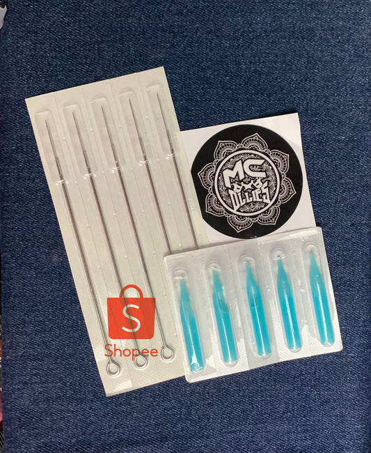 STANDARD TATTOO NEEDLES WITH DISPOSABLE TIP SET